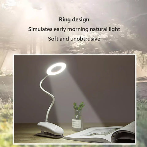 LED Rechargeable Clip-On Desk Light – USB Reading Lamp