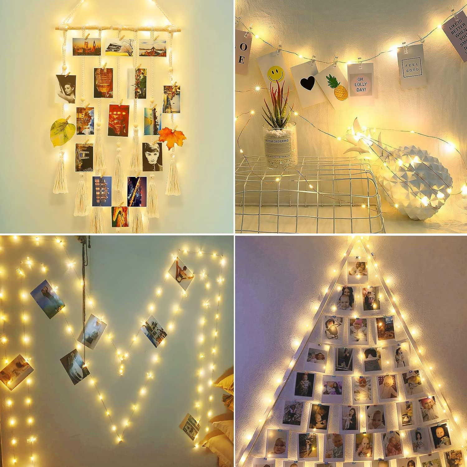 50 LED Photo Clip String Lights Fairy Lights with 30 Clips