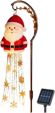 Solar Christmas Lights Outdoor LED Snowflake Lawn Stake Lamp