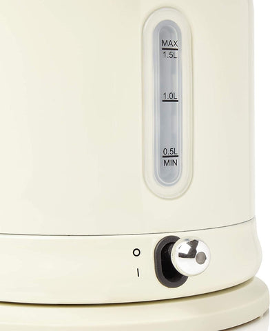 Haden Highclere 3000W Cordless Kettle – 1.5L Rapid Boil, Cream, Lightweight & Easy Pour