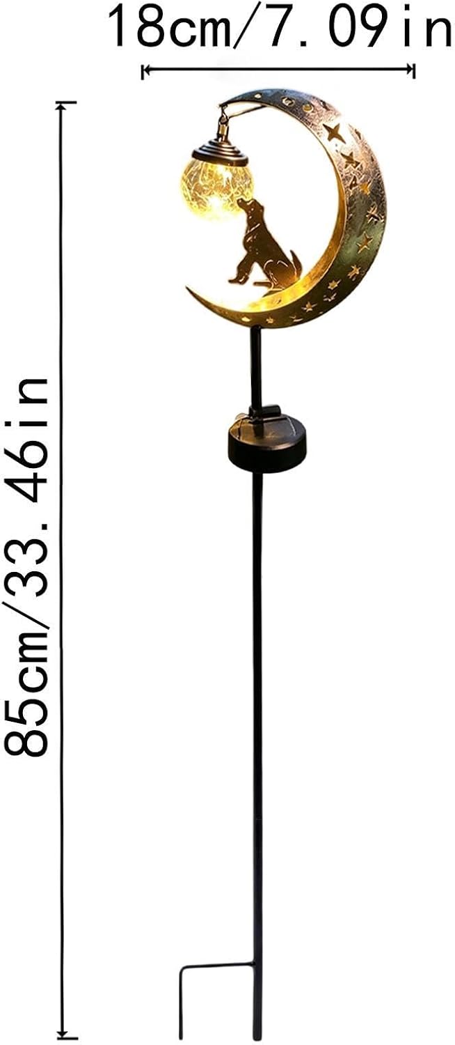 Solar Garden Stakes Half Moon Lighting with Stake