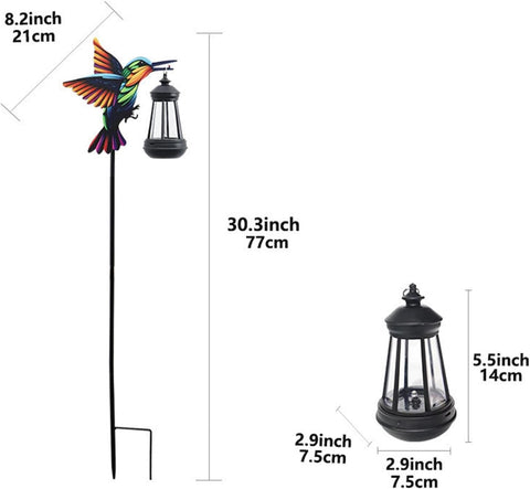 Solar Garden Lights Waterproof LED Metal Resin Lamp
