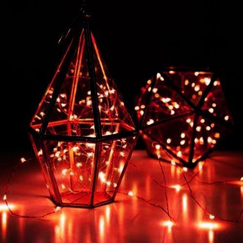 Battery Powered Fairy String Lights, 3M 30LEDs,Red Ambiance Lighting for Christmas，New Year's Eve，Valentines Day Decoration