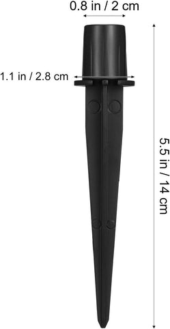 HEALLILY 10pcs Aluminum Outdoor Light Stakes Replacement, Yard and Pathway Solar Light Poles, Metal Ground Spike Set for Garden and Lawn Lighting