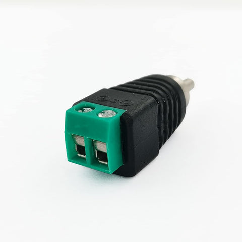BRIEFCEC RCA Male to AV Screw Terminal Connector – 10 Pack, Solder-Free
