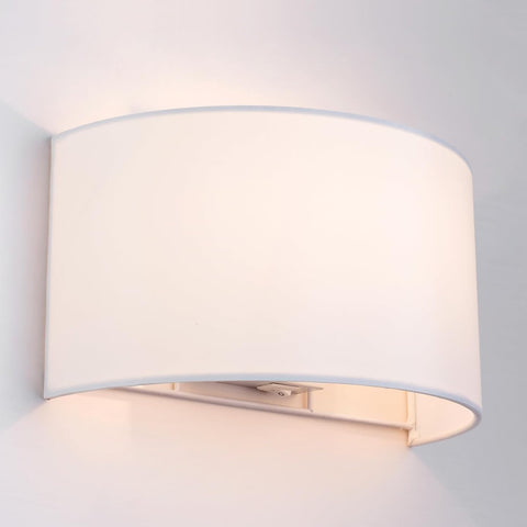 Wall Light with Switch E27 Fabric Bedside Sconce