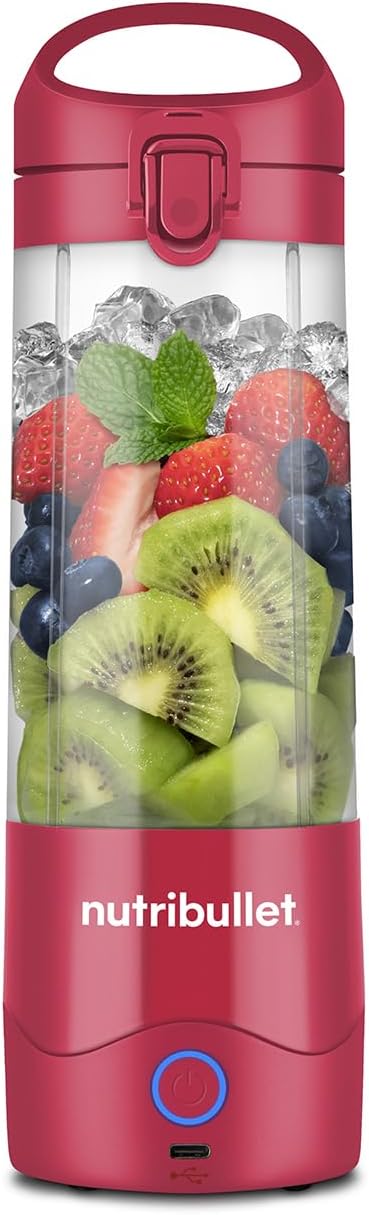 Portable Mini Blender in Navy – 475ml Cup, Powerful Extractor Blade, USB-C Charging – 15+ Blends for Smoothies & Shakes