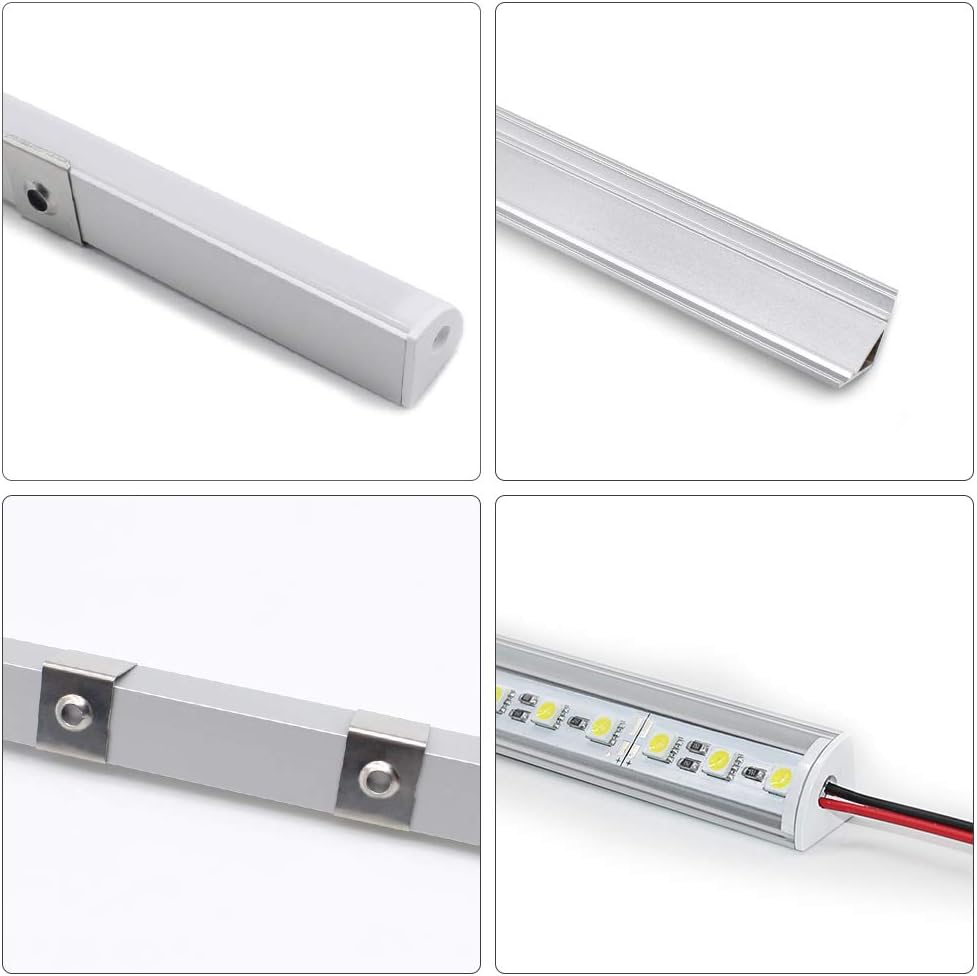 LED light bar with connectors and wiring on a white background