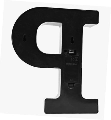 Black Alphabet Marquee Letters LED 26 Alphabet Light Up Letters with Diamond Bulb Battery Powered Led Letter for Wedding Birthday Christmas Home Bar Decoration Party Night Light (Black Letter P)