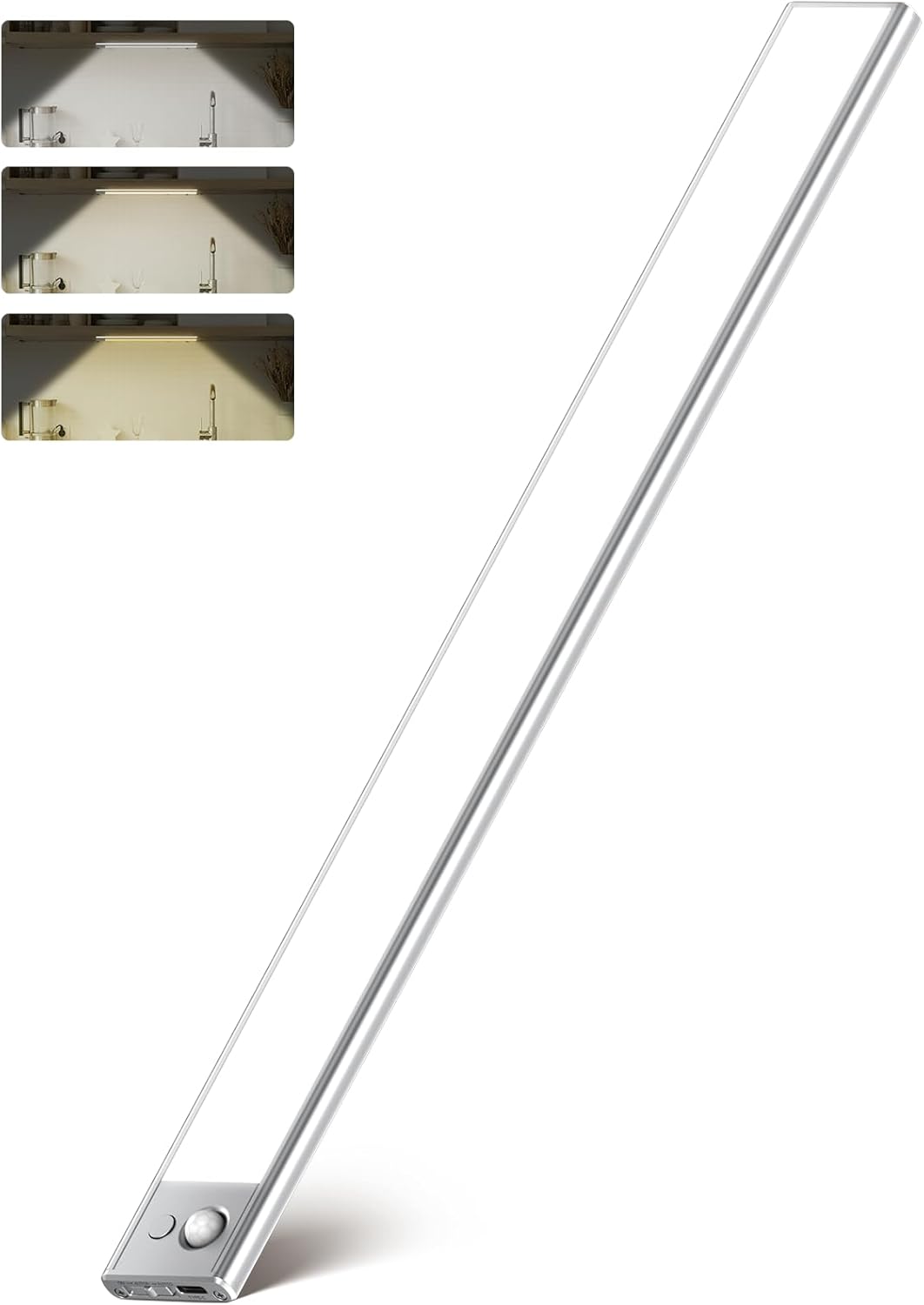 Long rectangular light bar with motion sensor on a white background