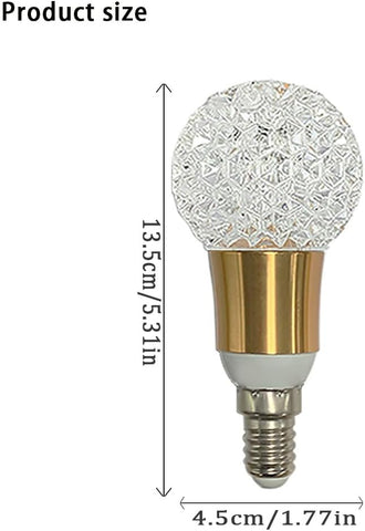Acrylic Crystal LED Bulb 5W E14 6500K White