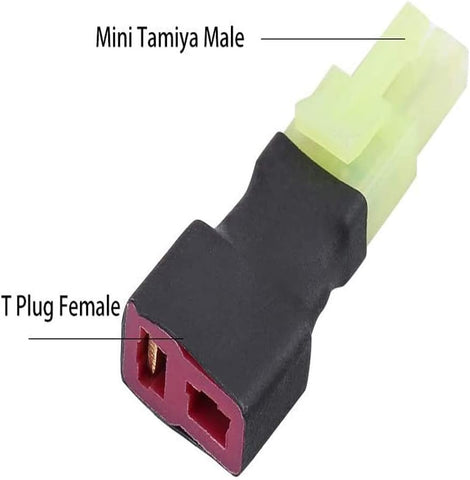2 Pairs No Wires Mini Tamiya Style Female Male Plug to Deans T Style Plug Female Male Adapter Wireless