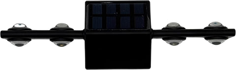 SOLARI Pack of 2 Solar Wall Lights Outdoor Split Design 8 LED Polysilicon Warm White Solar IP65 Light. Outdoor Daylight Sensor Garden/House Wall, Staircase, Fence Light. Dusk to Dawn Auto On/Off.