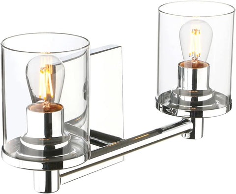 osoan 2 Lights Modern Vintage Wall Light, Industrial Glass Uplight Fixture