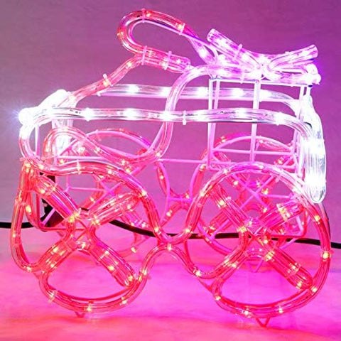 Christmas Concepts 100cm Multi Coloured 3D LED Rope Light Train & Carriage