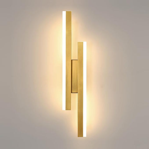  Sleek black LED wall lamp providing soft ambient lighting in a modern interior