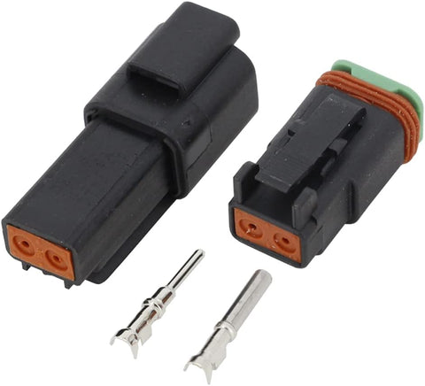 CNLW Black 5 Sets 2 Pin/Way DJ3021Y-1.6-11/21 Connectors DT04-2P/DT06-2S Automobile waterproof wire electrical connector plug