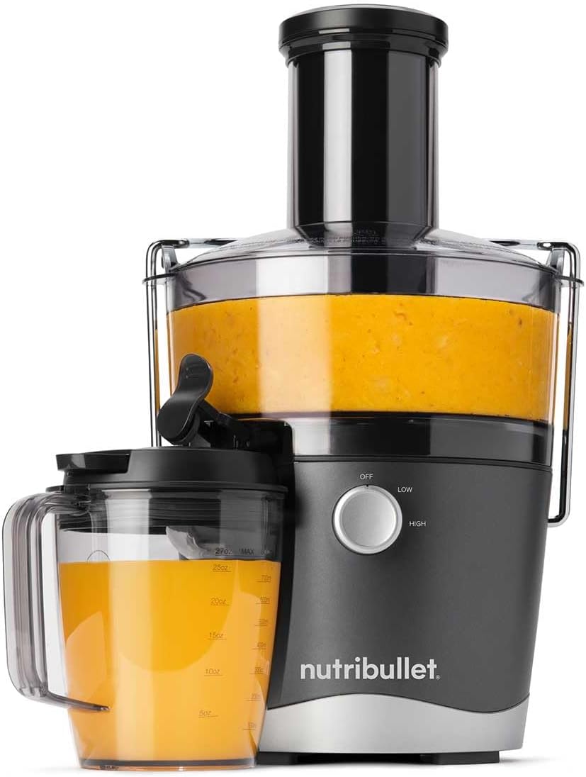 800W Centrifugal Juicer – 8 Piece Set with 1.5L Pulp Basin & 800ml Pitcher – 2 Speeds, 3" Wide Chute, No-Drip Spout, Dishwasher Safe