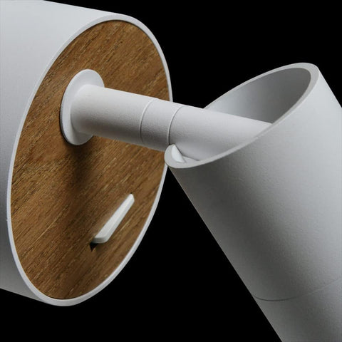 Vintage Wall Light in Industrial Design, Retro Spotlight Made of Steel/Aluminium, Compact Lighting for Living Room, Bedroom, White, Socket: GU10, 1 Pack