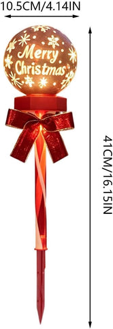 Solar Christmas Lights - Snowflake Holiday Decor, Solar Pathway Lights
