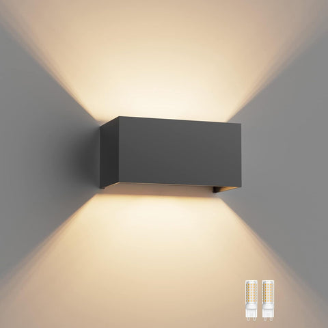 18W LED wall light dark grey

