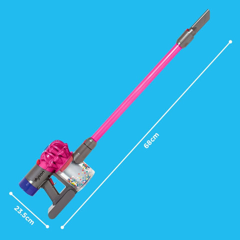 Casdon Dyson Cordless Toy Vacuum Cleaner for Kids – Realistic Role Play, Interactive Official Dyson Design, Pink, Ages 3+