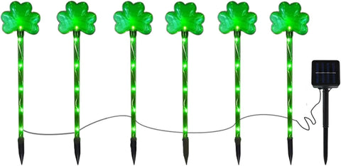St Day Outdoor Lights Stake Lights Shamrock Solar Powered
