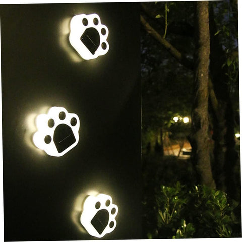 Solar Garden Lights LED Cat Paw in-Ground Pathway Decorative Lights Outdoor Lamp Warm Lighting Pathway Lighting
