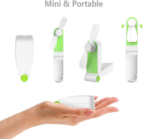 Mini Handheld Fan Foldable USB Rechargeable 2 Speed