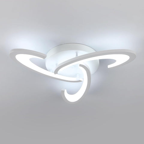 LED Ceiling Light 36W 3240LM – Modern Semi Flush Mount Lamp, 6500K Cool White Acrylic Flower Design for Bedroom, Living Room, Kitchen