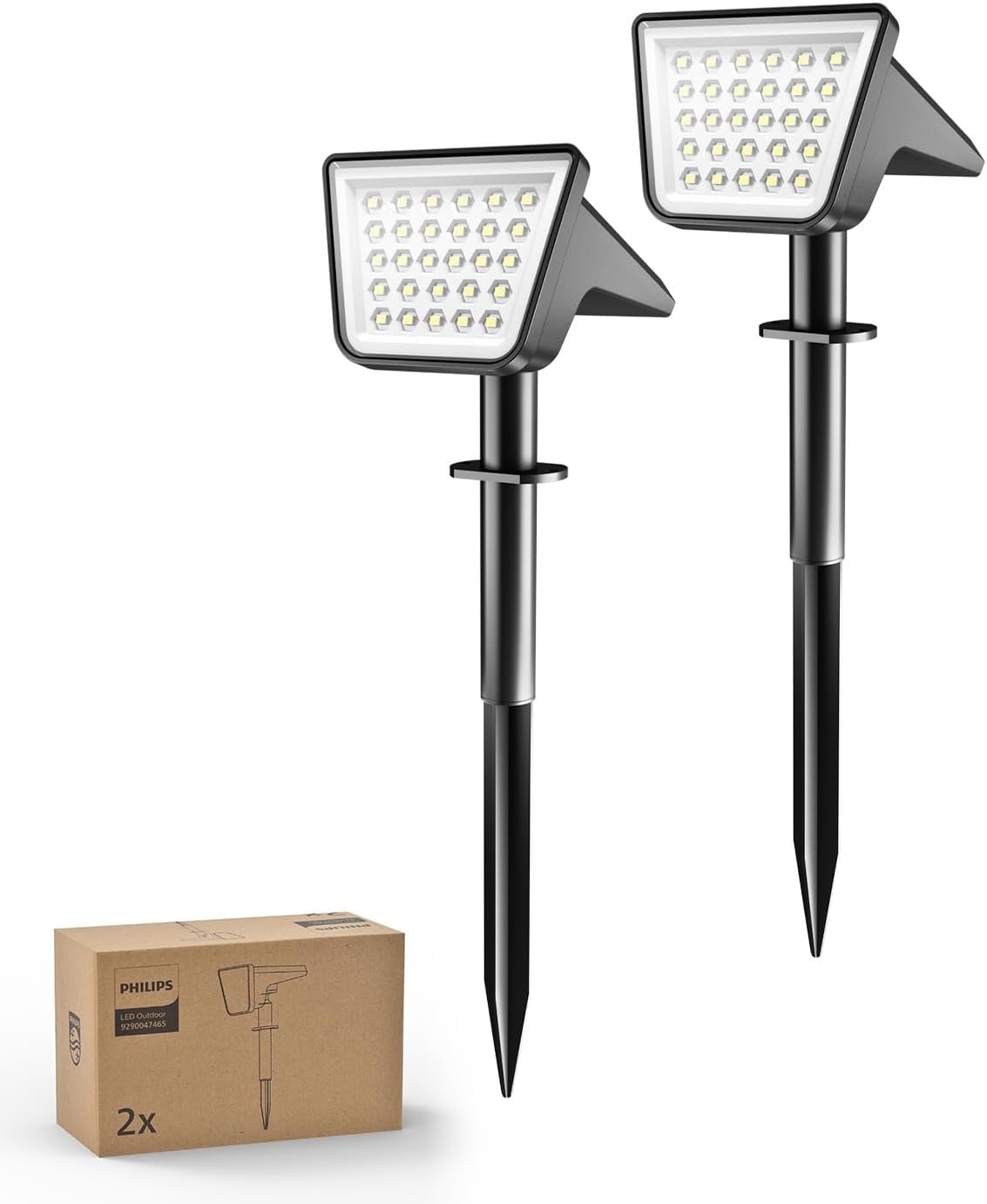 AUDERWIN Solar Spot Lights Outdoor Waterproof, 3 Packs, Cool White