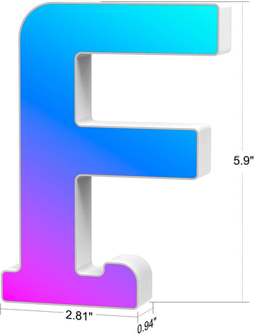 RGB LED Letter Light F USB APP Control