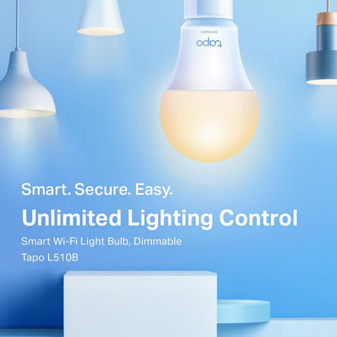 Tapo L510B WiFi Smart Bulb, B22 Smart Light Bulb, 8.3W (60W), Dimmable, Energy Saving, Schedule & Timer, Away Mode, Energy Saving, Preset for Convenience, Voice Control with Alexa & Google