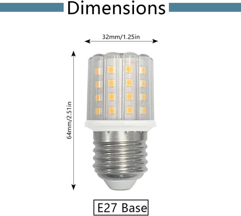 YELANGU E27 LED Corn Light Bulbs,5W Warm Light 3000K, Equivalent to 60W E27 Halogen Bulbs,AC 85-265V, 360° Beam Angle,Edison Screw SES LED Corn Lamp, Not Dimmable, Pack of 8 [Energy Class F]