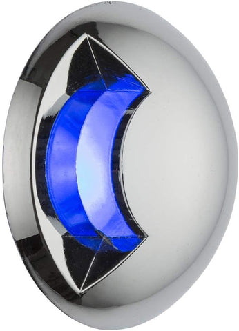 Knightsbridge IP65 LED Blue Mini Ground Light with 3 Interchangeable Heads, Metal, 0.6 W, Silver