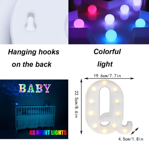 RGB LED Marquee Letter Light Q