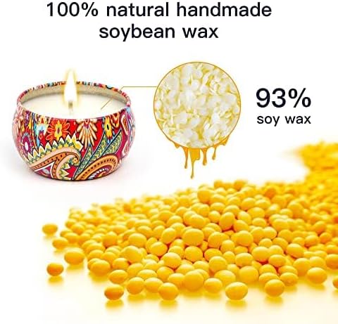 Scented Candles Gift Set for Women, 12pcs Natural Soy Wax Aromatherapy Travel Tin Candles, Long-Lasting Portable Candle Set