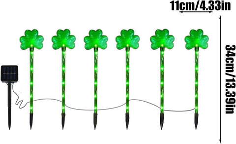 St Day Outdoor Lights Stake Garden Lights Shamrock Garden Decor