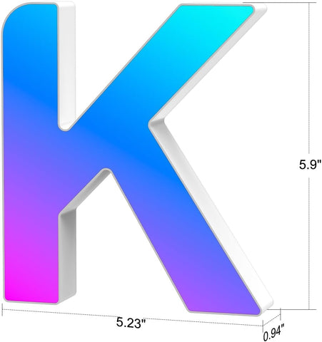 RGB LED Letter K Light USB APP Control