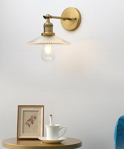 Industrial Vintage 1-Light Wall Sconce Clear Glass