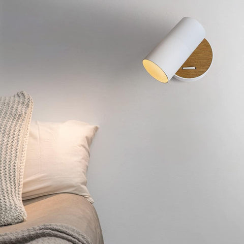 Vintage Wall Light in Industrial Design, Retro Spotlight Made of Steel/Aluminium, Compact Lighting for Living Room, Bedroom, White, Socket: GU10, 1 Pack