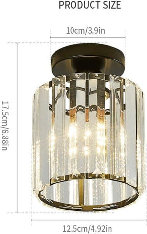 Modern Crystal Chandelier Flush Mount Ceiling Light for Home Décor