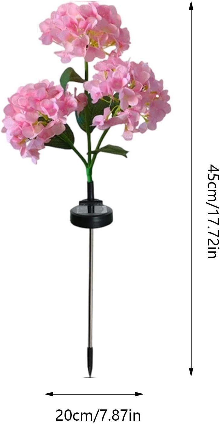 Hydrangea Solar Lights Hydrangea Waterproof Pathway Lighting