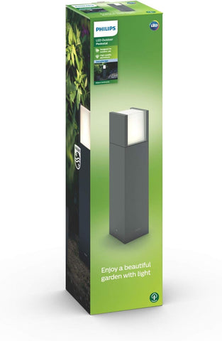 Philips LED Arbour Outdoor Pedestal Light [Anthracite - Cool White] For Outdoor Path Lighting, Patio, Drive, Garden, Borne