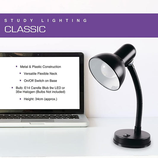 35W 'Classic' Flexi Desk Lamp with Versatile Flexible Neck