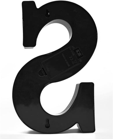 Black Alphabet Marquee Letters LED 26 Alphabet Light Up Letters with Diamond Bulb Battery Powered Led Letter for Wedding Birthday Christmas Home Bar Decoration Party Night Light (Black Letter S)