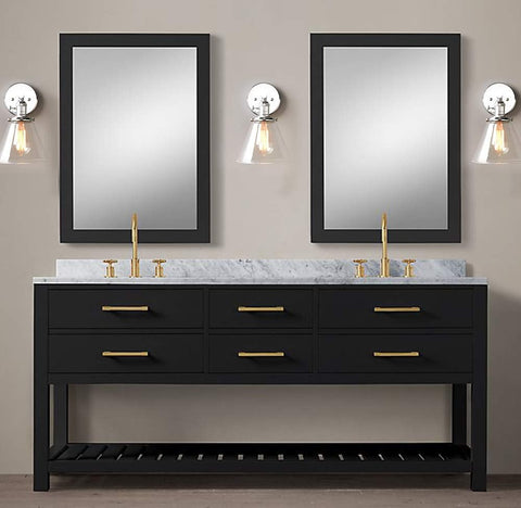 Phansthy Edison Industrial Wall Sconce 7.3" Vintage Brass Glass Wall Light