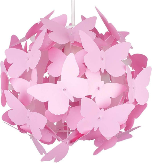 Modern Globe Design Ceiling Pendant Light Shade with Decorative White Butterflies