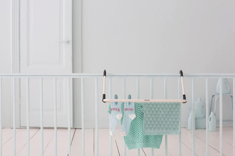 Brabantia Hanging Drying Rack, 4.5m Clothes Line, Adjustable Arms with Smart Lock, Foldable Indoor Door-Mounted Airer, White