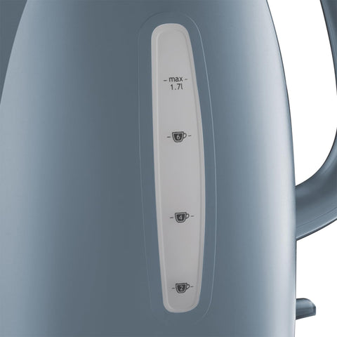 Russell Hobbs Textures Electric Kettle 1.7L – 3kW Fast Boil Cordless Grey Kettle with Perfect Pour Spout & Removable Anti-Scale Filter